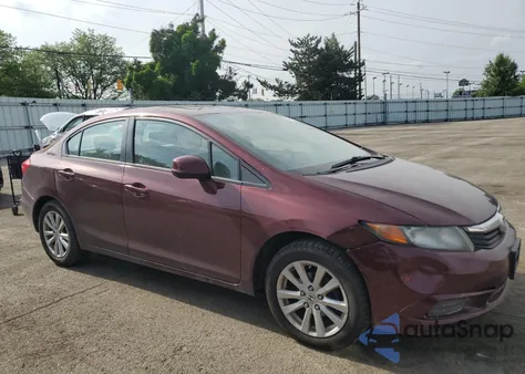 2012 Honda Civic Ex z USA, uszkodzony, nr VIN 19XFB2F8XCE089195